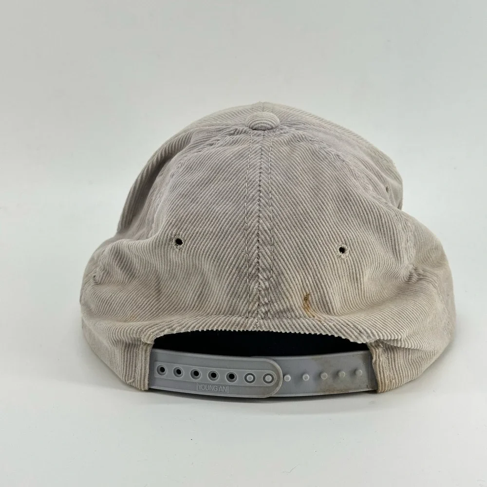 Vintage Canada Snapback Hat Corduroy Patch 80's 90's Cap Beige Men's OSFA - Picture 4 of 8